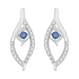 10K White Gold~Blue and White Diamond