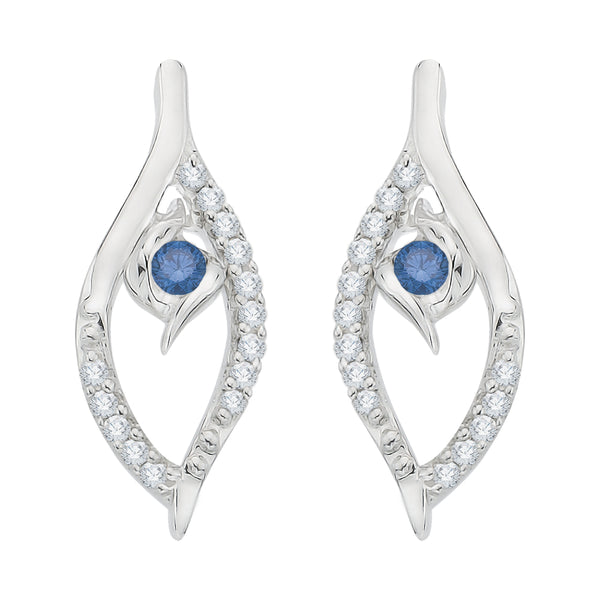 10K White Gold~Blue and White Diamond