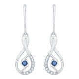 10K White Gold~Blue and White Diamond