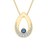 14K Yellow Gold~Blue and White Diamond, 10K Yellow Gold~Blue and White Diamond