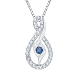 10K White Gold~Blue and White Diamond