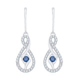 10K White Gold~Blue and White Diamond
