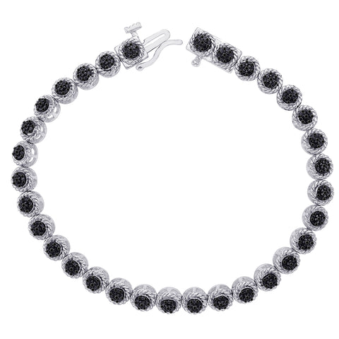 KATARINA Black Diamond Tennis Bracelet (1/5 cttw)
