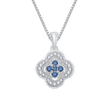10K White Gold~Blue and White Diamond