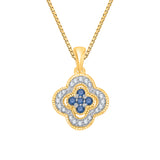 10K Yellow Gold~Blue and White Diamond