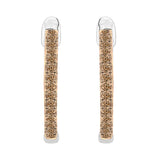 14K White Gold~Brown and White Diamond, 10K White Gold~Brown and White Diamond