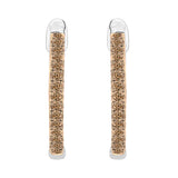 14K White Gold~Brown and White Diamond, 10K White Gold~Brown and White Diamond