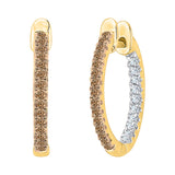 14K Yellow Gold~Brown and White Diamond, 10K Yellow Gold~Brown and White Diamond