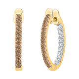 14K Yellow Gold~Brown and White Diamond, 10K Yellow Gold~Brown and White Diamond