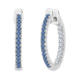 14K White Gold~Blue and White Diamond, 10K White Gold~Blue and White Diamond