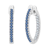 14K White Gold~Blue and White Diamond, 10K White Gold~Blue and White Diamond