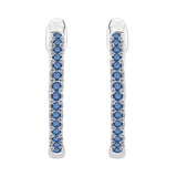 14K White Gold~Blue and White Diamond, 10K White Gold~Blue and White Diamond