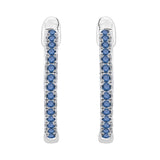 14K White Gold~Blue and White Diamond, 10K White Gold~Blue and White Diamond