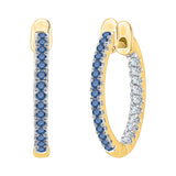 14K Yellow Gold~Blue and White Diamond, 10K Yellow Gold~Blue and White Diamond