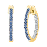 14K Yellow Gold~Blue and White Diamond, 10K Yellow Gold~Blue and White Diamond
