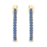 14K Yellow Gold~Blue and White Diamond, 10K Yellow Gold~Blue and White Diamond