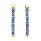 14K Yellow Gold~Blue and White Diamond, 10K Yellow Gold~Blue and White Diamond