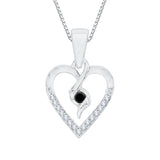10K White Gold~Black and White Diamond