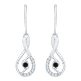 10K White Gold~Black and White Diamond
