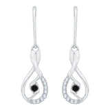 10K White Gold~Black and White Diamond