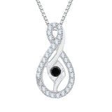10K White Gold~Black and White Diamond