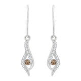 10K White Gold~Brown and White Diamond