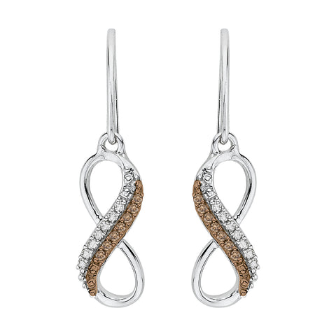 KATARINA Diamond Infinity Dangle Earrings (1/10 cttw GH, I2/I3)