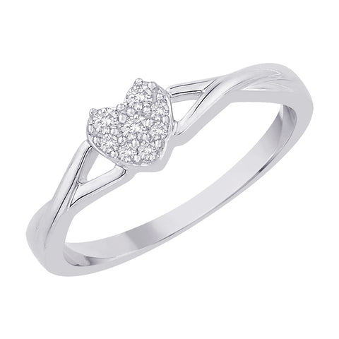 KATARINA Diamond Heart Ring (1/10 cttw)