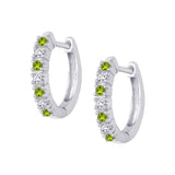 10K White Gold~Peridot