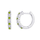 10K White Gold~Peridot