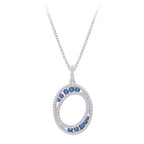 10K White Gold~Blue and White Diamond