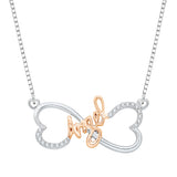 Two Tone Sterling Silver~White Diamond