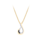 10K Yellow Gold-Black and White Diamond