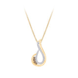 10K Yellow Gold-Brown and White Diamond
