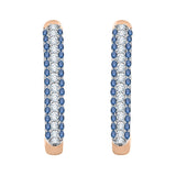 14K Rose Gold~Blue and White Diamond, 10K Rose Gold~Blue and White Diamond