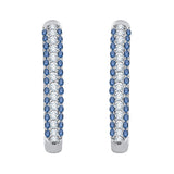 14K White Gold~Blue and White Diamond, 10K White Gold~Blue and White Diamond