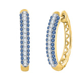 14K Yellow Gold~Blue and White Diamond, 10K Yellow Gold~Blue and White Diamond