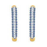 14K Yellow Gold~Blue and White Diamond, 10K Yellow Gold~Blue and White Diamond