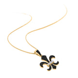 10K Yellow Gold-Black and White Diamond