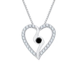 10K White Gold~Black and White Diamond
