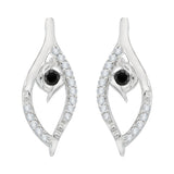 10K White Gold~Black and White Diamond