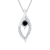 10K White Gold~Black and White Diamond