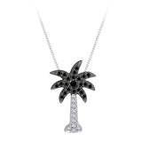 Sterling Silver~Black and White Diamond