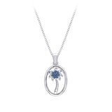 Sterling Silver~Blue Diamond