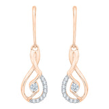 10K Rose Gold~White Diamond