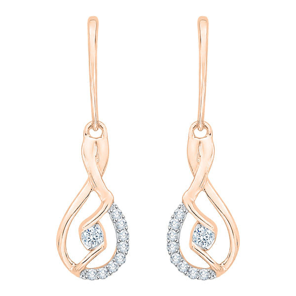 10K Rose Gold~White Diamond