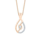 10K Rose Gold~White Diamond