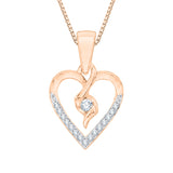 10K Rose Gold~White Diamond