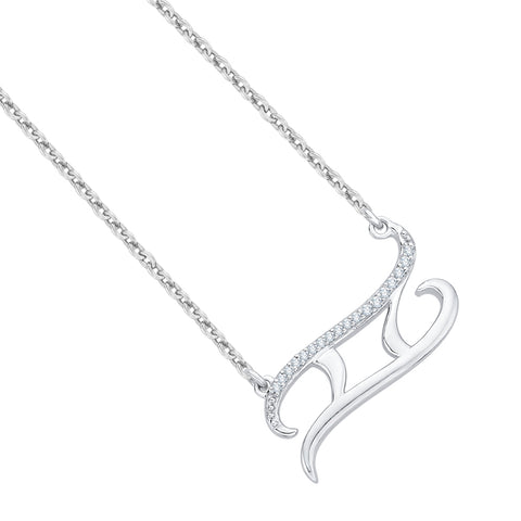 KATARINA Horoscope Pisces Zodiac Sign Diamond Pendant Necklace (1/20 cttw)