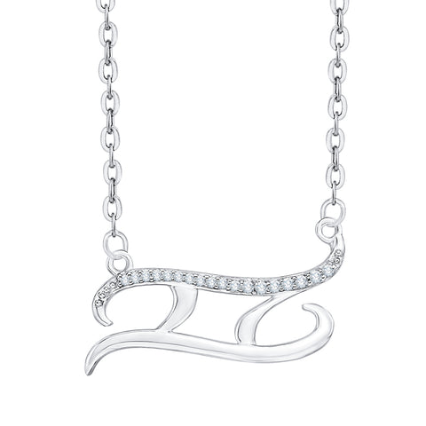 KATARINA Horoscope Pisces Zodiac Sign Diamond Pendant Necklace (1/20 cttw)